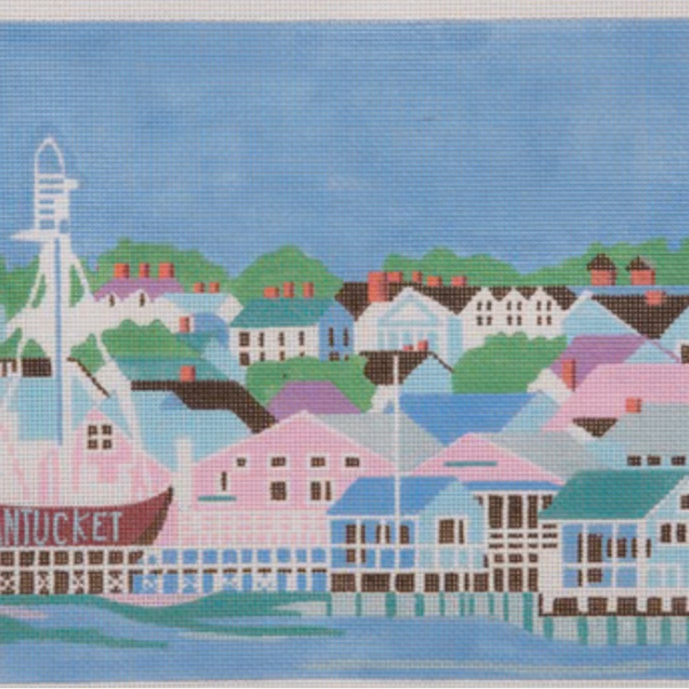 Erica Wilson Nantucket Harbor Scene Needlepoint YARN ONLY C-22